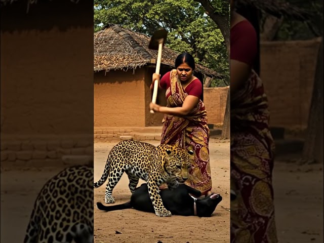 Woman Strikes Leopard to Save Dog