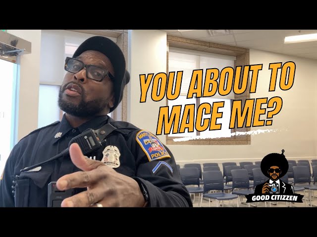 "YOU ABOUT TO MACE ME?" BALTIMORE COP GETS SHUT DOWN // BALTIMORE, MD 1ST AMENDMENT