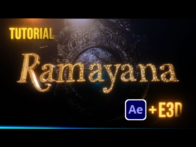 Create the EPIC Ramayana 2026 3D Gold Title | After Effects + Element 3D Tutorial