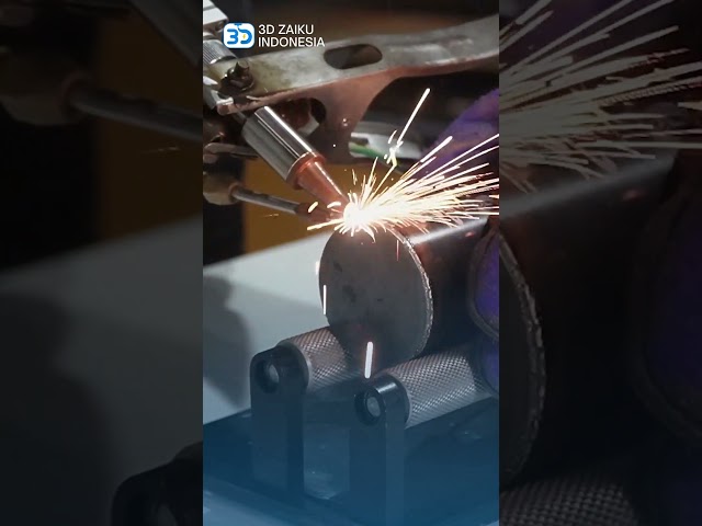 Proses Welding Silinder Dengan Mesin Fiber Laser Welding 1000W