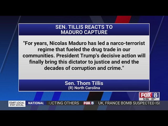 North Carolina lawmakers respond to capture of Nicolas Maduro