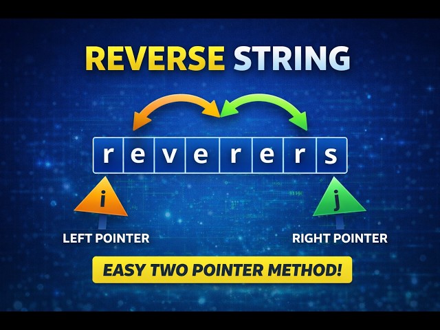 Reverse String Explained | Two Pointer Approach (O(n))