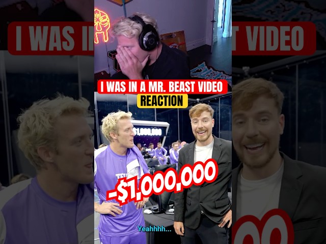 Losing $1,000,000 in a Mr. Beast Video... #tfue #mrbeast #mrbeastshorts  #react