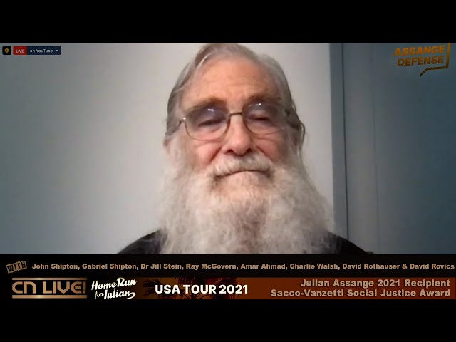 Home Run for Julian Tour - Boston - Assange wins 2021 Sacco & Vanzetti Award for Social Justice