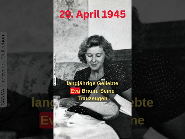Hitler heiratet Eva Braun im Führerbunker | 2. WK 29.04.1945