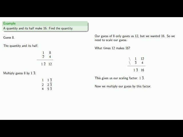 Egyptian Problem Solving:  The AHA Method