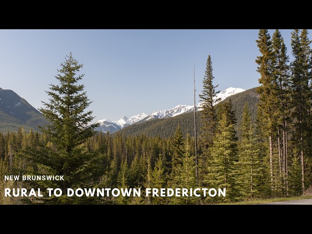 Driving Canada | Scenic Rural to Downtown Fredericton in Fall, New Brunswick Canada