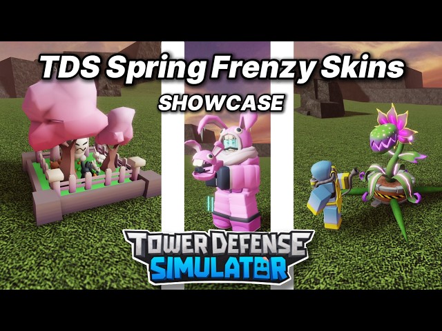 TDS Spring Frenzy Battle Pass ALL NEW SKINS Showcase (ROBLOX)