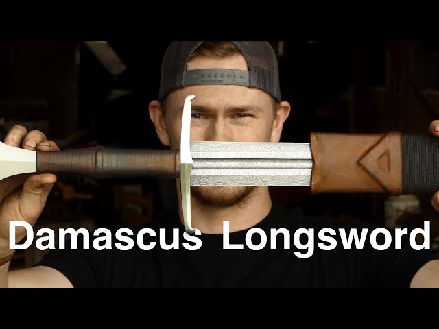 Making A $7000 Damascus Longsword with Scabbard | Full Build