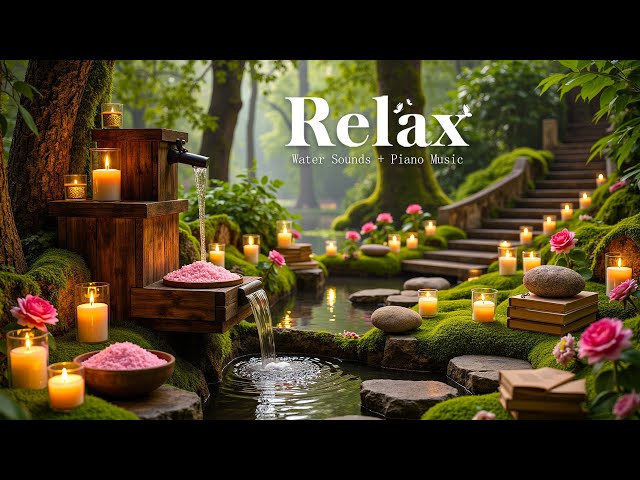 Healing of the Mind 🌿 Bamboo Water Sounds & Relaxing Music, Anxiety Relief