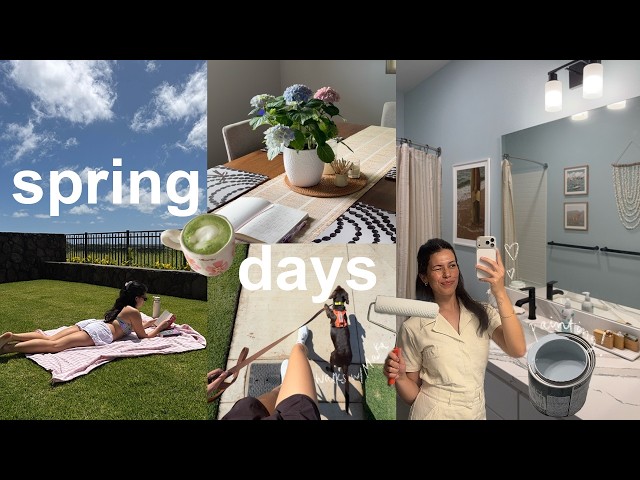 spring vlog | sunny days, working on house projects, & enjoying a new season
