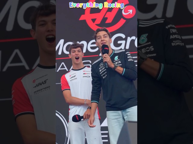 The moment Oliver Bearman wanted his cap back from fan #hungariangp #oliverbearman #georgerussell