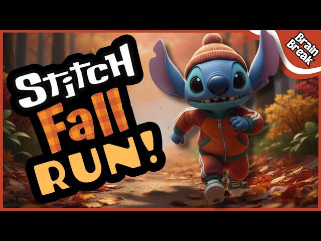 Stitch Autumn Chase 🏃🍁 | Active Fall Brain Break for Kids