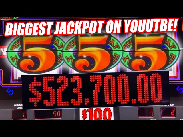 BIGGEST JACKPOT EVER ON SLOT MACHINE ★ 5 TIMES PAY / BLAZING 777