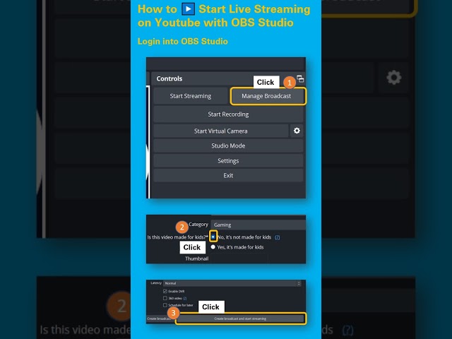 How to ▶️ Start Live Streaming on Youtube with OBS Studio - Quick Guide Tutorial