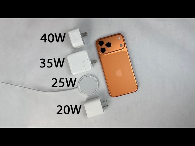 iPhone 17 Pro Max Ladetest: 40 W vs. 35 W vs. 25 W vs. 20 W – Kabelgebunden & MagSafe