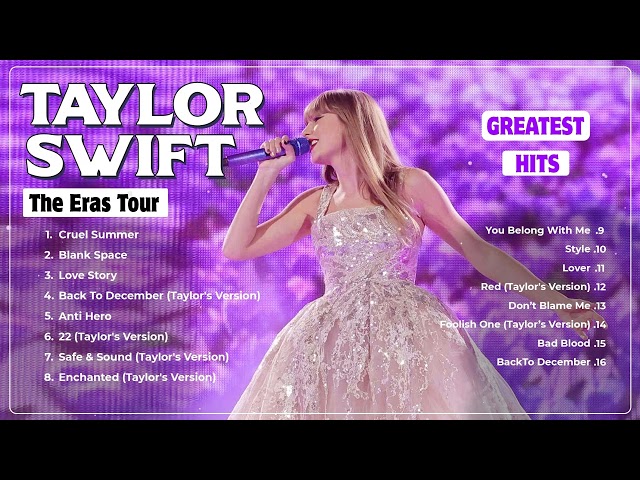TAYLOR SWIFT  THE ERAS TOUR Concert ~ Best Summer Songs Full Album || Penguin
