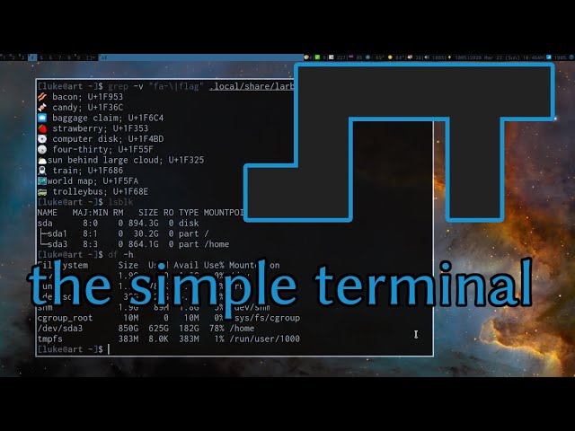 The Simple Terminal: st from Suckless, and how I extend it