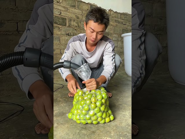 Home Simple Way To Do Plums Bag Vacuum Package !