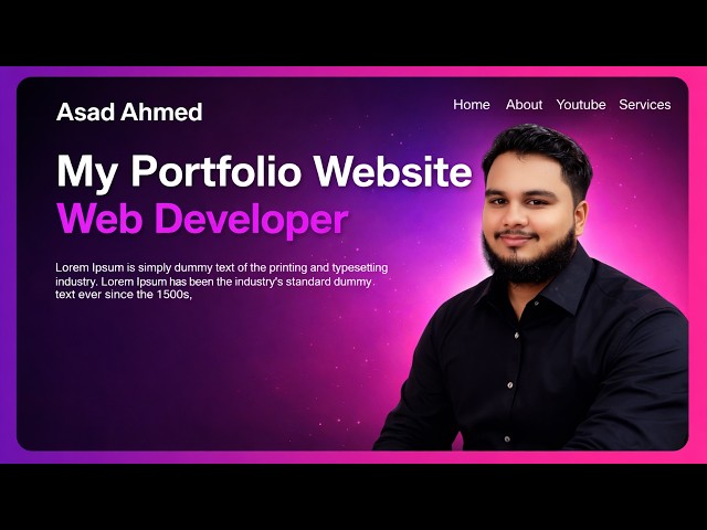 How to Create Portfolio Website Using HTML & CSS | Step-by-Step Tutorial