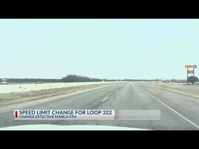 Speed limit lowering on Loop 322 in Abilene this week