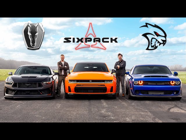NEUER Gas Charger vs. Mustang Dark Horse vs. SRT Hellcat // DRAG RACE