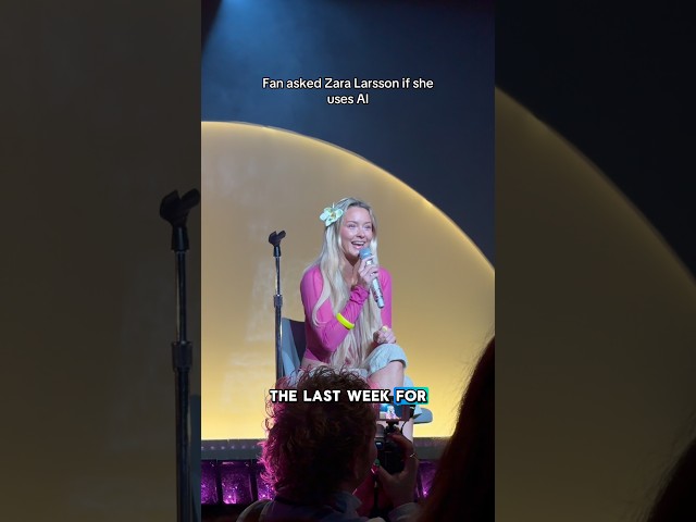 a fan asks zara larsson if she uses ai #zaralarsson