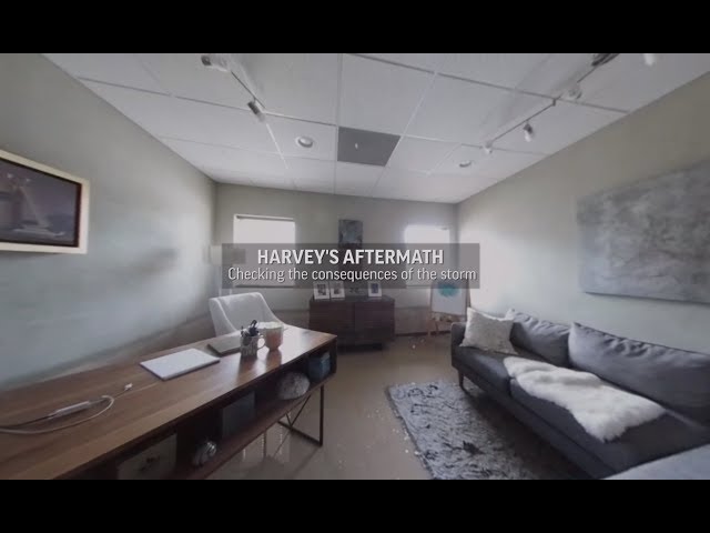 The mess left by Harvey as the water slowly recedes