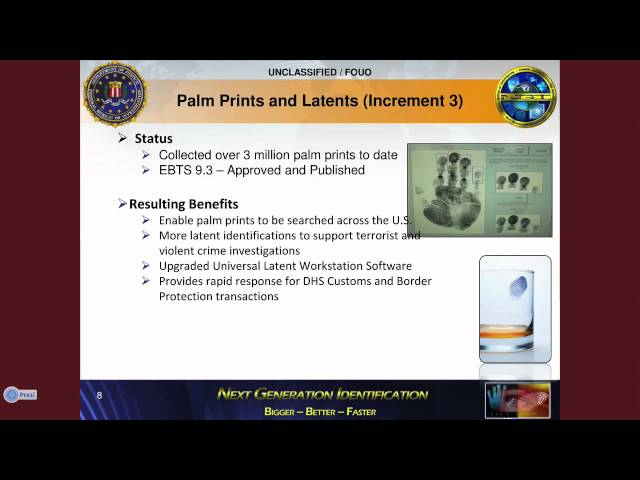 FBI Next Generation Identification Overview Presentation