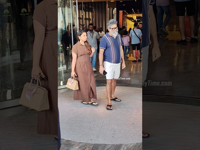 Director Sukumar in shorts as he meets fans in Dubai with wife Thabitha Bandreddi | #sukumar