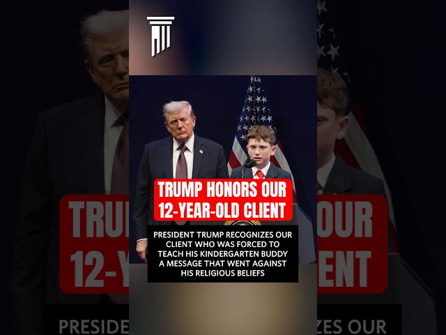 Trump Honors Our 12-Year-Old Client