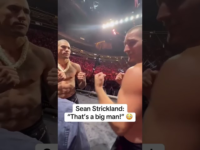 Sean Strickland couldn’t believe the size of Alex Pereira in 2022 😲 (via @danawhite/IG)