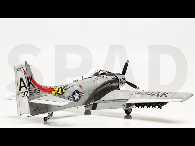 One of the best model kits for a beginnner: The 1/48 Tamiya A-1H Skyraider