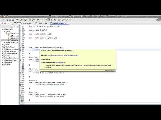 Applet - Animation with Timers 3