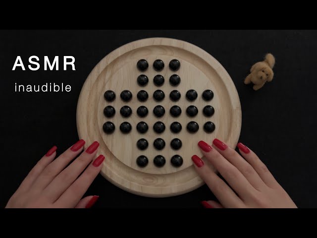 ASMR Wooden Solitaire 🪵 Inaudible Whispers in 4 Languages 