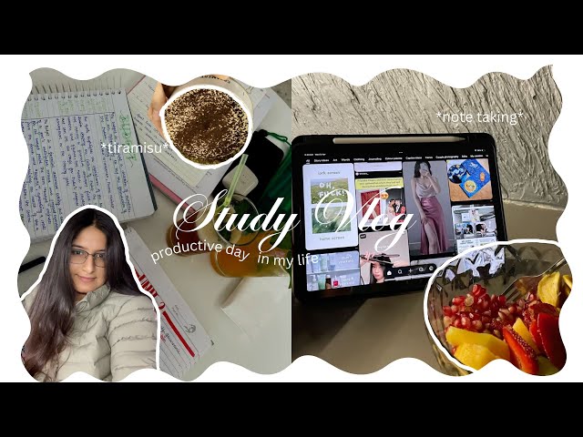 STUDY VLOG | productive day in my life | studying & note taking💫