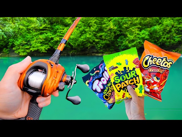 Gas Station FOOD Fishing Challenge!