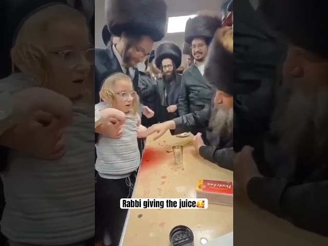 Rabbi giving the juice🥰#rabbi #shabbat #shalom
