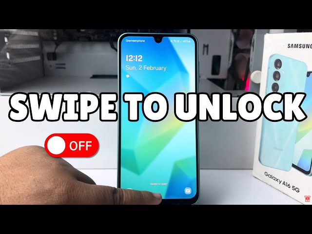 How to Turn Off Swipe to Unlock on Samsung A16
