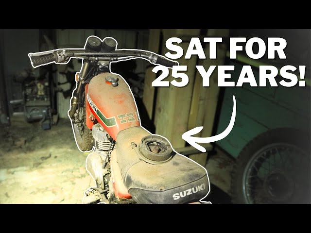 Free Suzuki Motorcycle Sat in a Barn For 25 yrs! Will It Run?