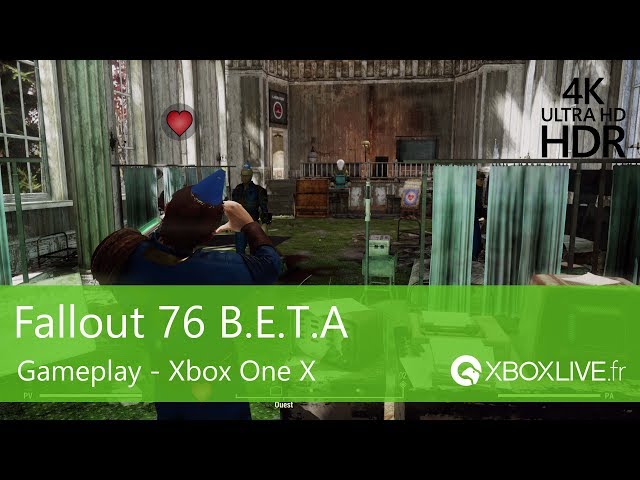 [4K] [HDR] B.E.T.A. Fallout 76 - Gameplay 4K HDR #1 - Xbox One X