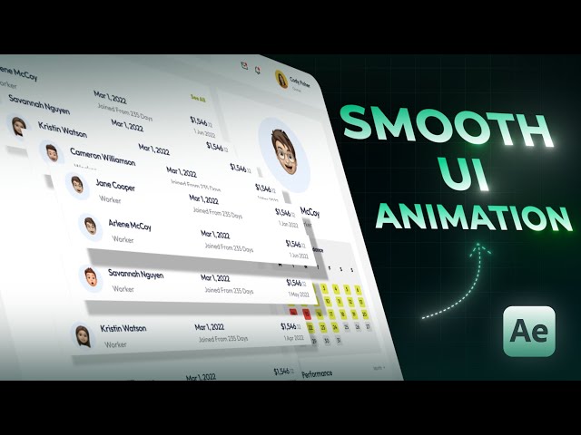 Smooth UI Animation | After Effects Tutorial | Motion Graphics 