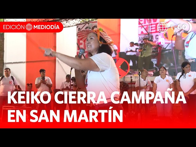Keiko Fujimori leads campaign closing rally in San Martín | Midday Edition | Peru News