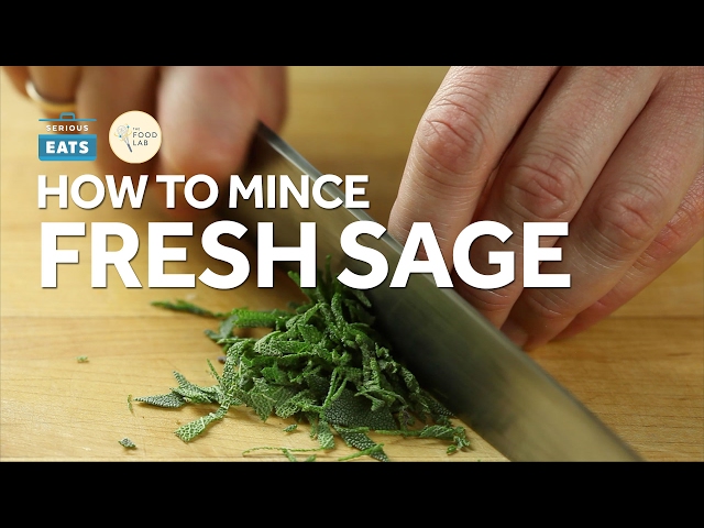 Knife Skills: How to Mince Fresh Sage Leaves