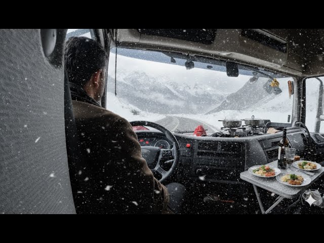 Surviving Frozen Roads: A Trucker’s Extreme Snow Struggle Routine