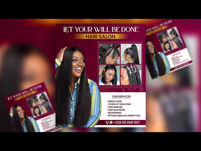 How To Design a BEAUTIFUL SALON FLYER/BANNER | Photoshop Tutorial