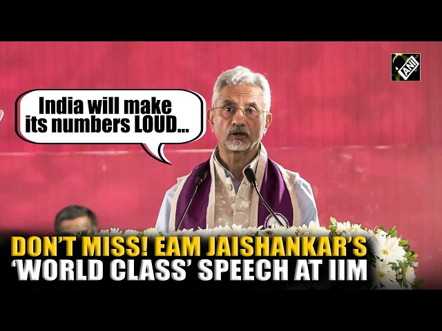 From power shifts to opportunities for India; Jaishankar delivers unmissable speech at IIM Raipur