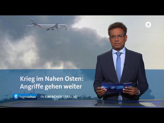 Tagesschau in simplified language, 7:00 PM, March 16, 2026