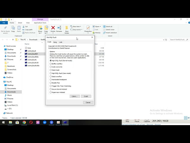 I Release the NotMyFault x64 4.40: Secure Kernel intiated and Hypervisor intiated.