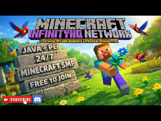 Minecraft SMP LIVE 24/7 | iHQ Broadcast Hindi | 1.21.11 (Java & Bedrock/PE) #minecraft #smp
